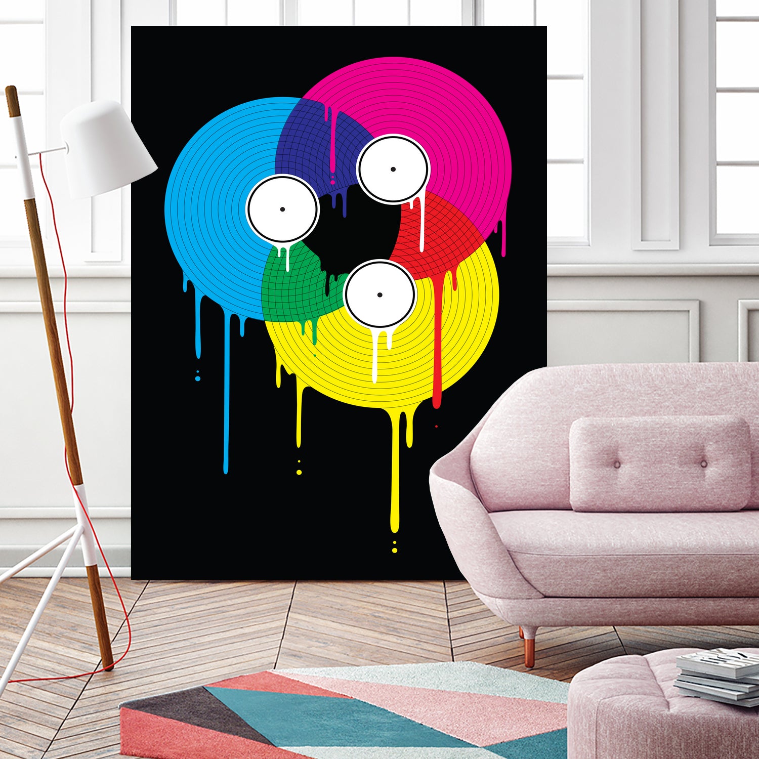 Melting Vinyl by David Iwane on GIANT ART - black vector illustration