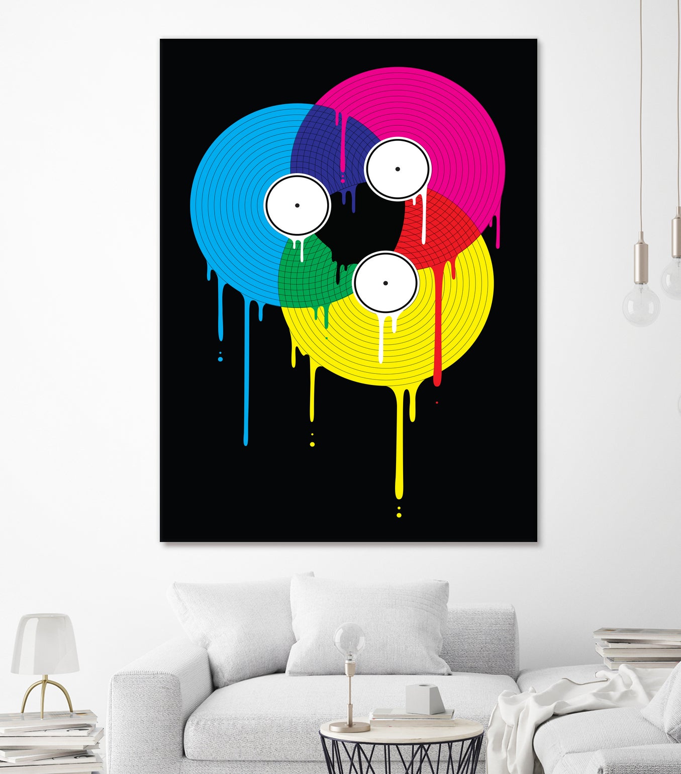 Melting Vinyl by David Iwane on GIANT ART - black vector illustration