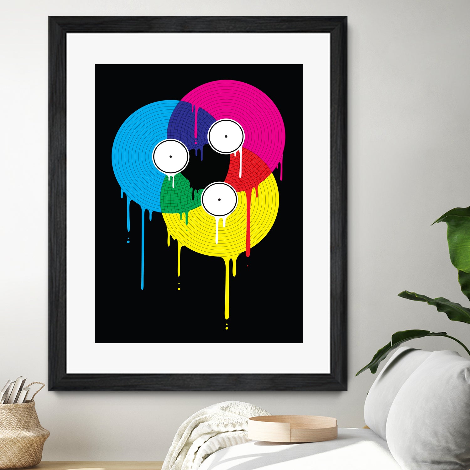 Melting Vinyl by David Iwane on GIANT ART - black vector illustration