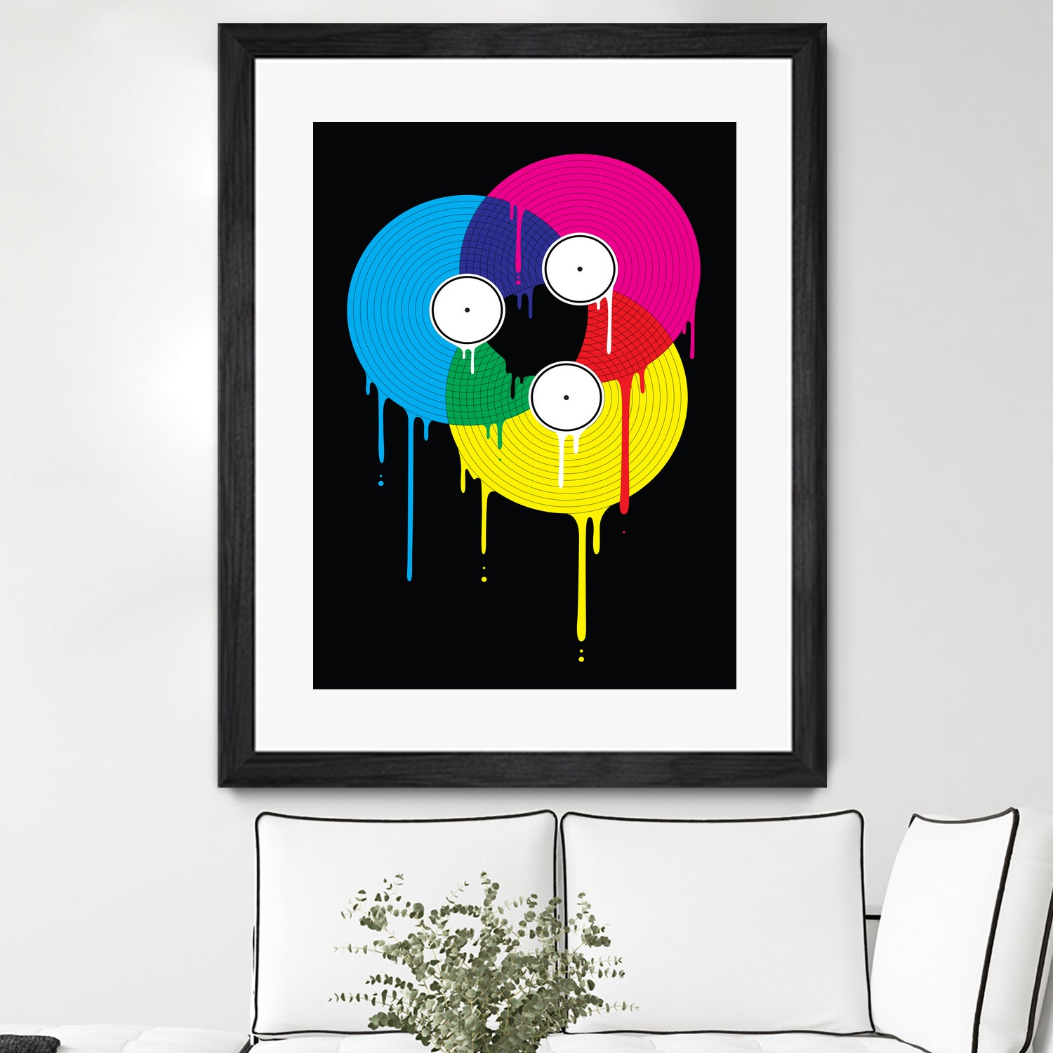 Melting Vinyl by David Iwane on GIANT ART - black vector illustration