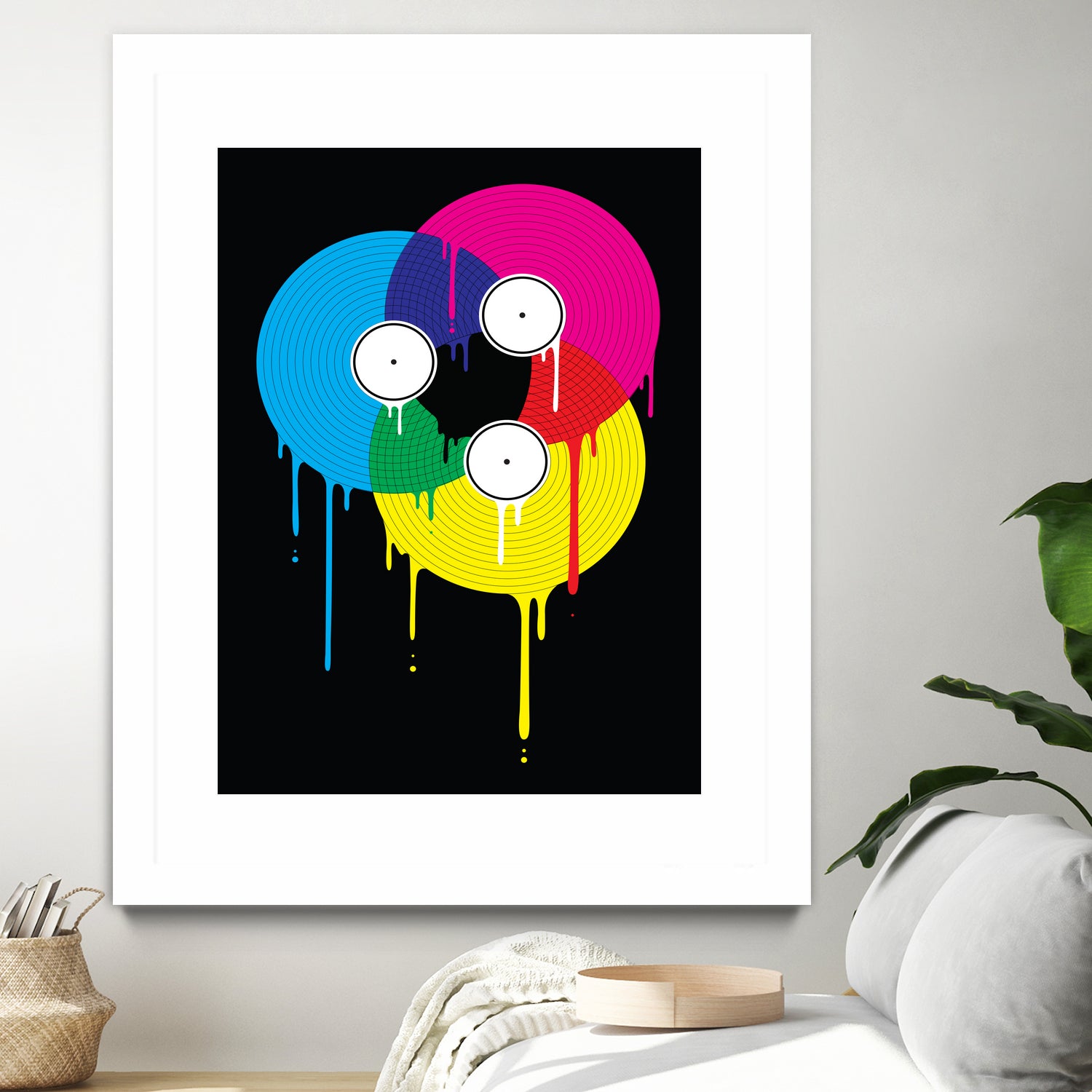 Melting Vinyl by David Iwane on GIANT ART - black vector illustration