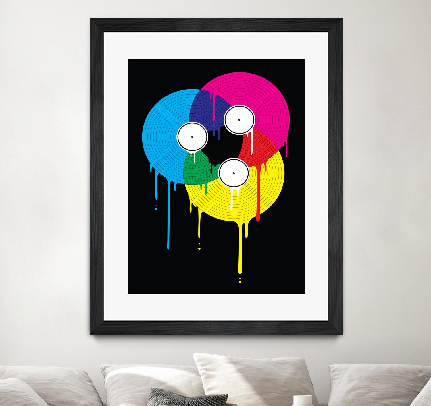 Melting Vinyl by David Iwane on GIANT ART - black vector illustration