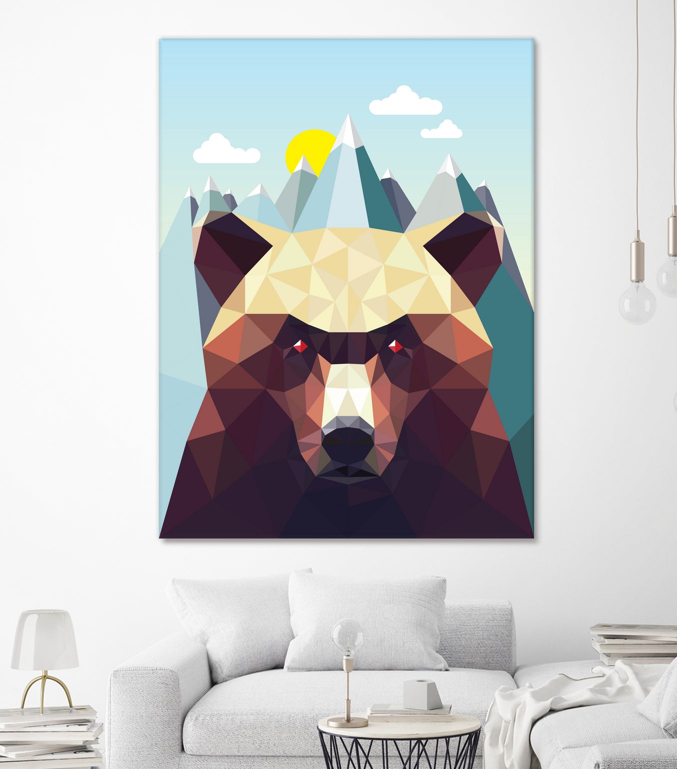 Bear Mountain by David Iwane on GIANT ART - blue vector illustration