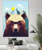 Bear Mountain by David Iwane on GIANT ART - blue vector illustration