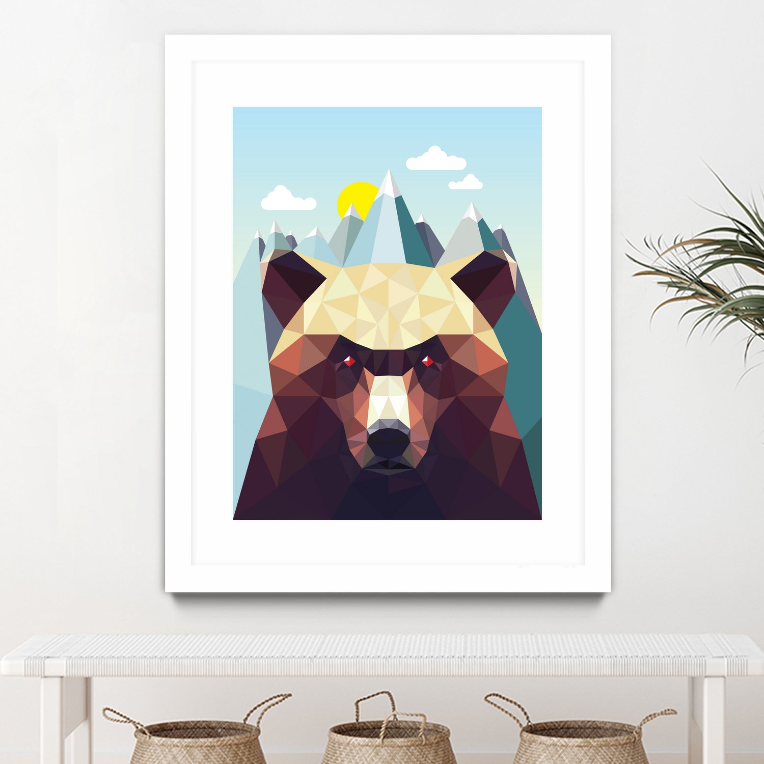 Bear Mountain by David Iwane on GIANT ART - blue vector illustration