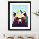 Bear Mountain by David Iwane on GIANT ART - blue vector illustration