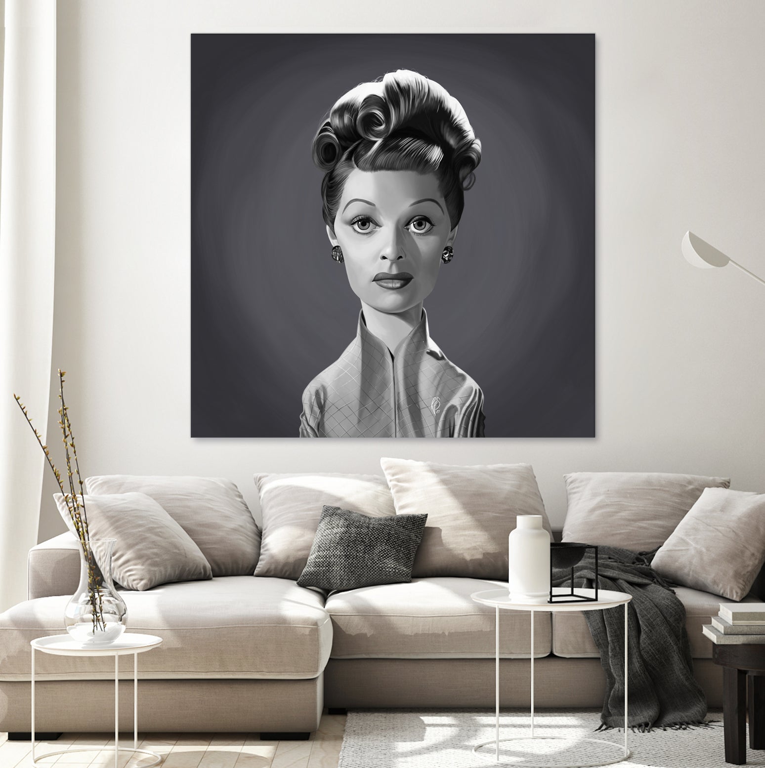 Lucille Ball by Rob Snow on GIANT ART - gray digital painting