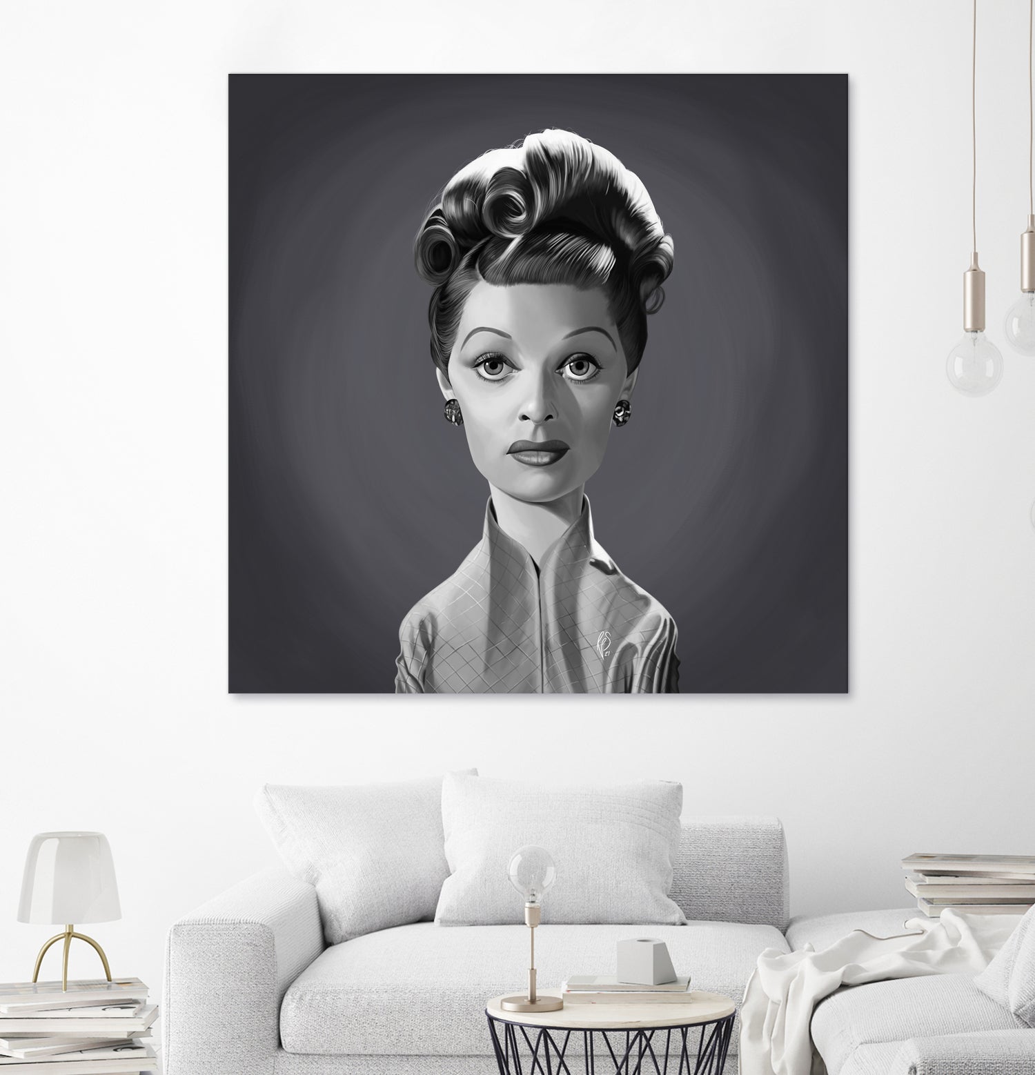 Lucille Ball by Rob Snow on GIANT ART - gray digital painting