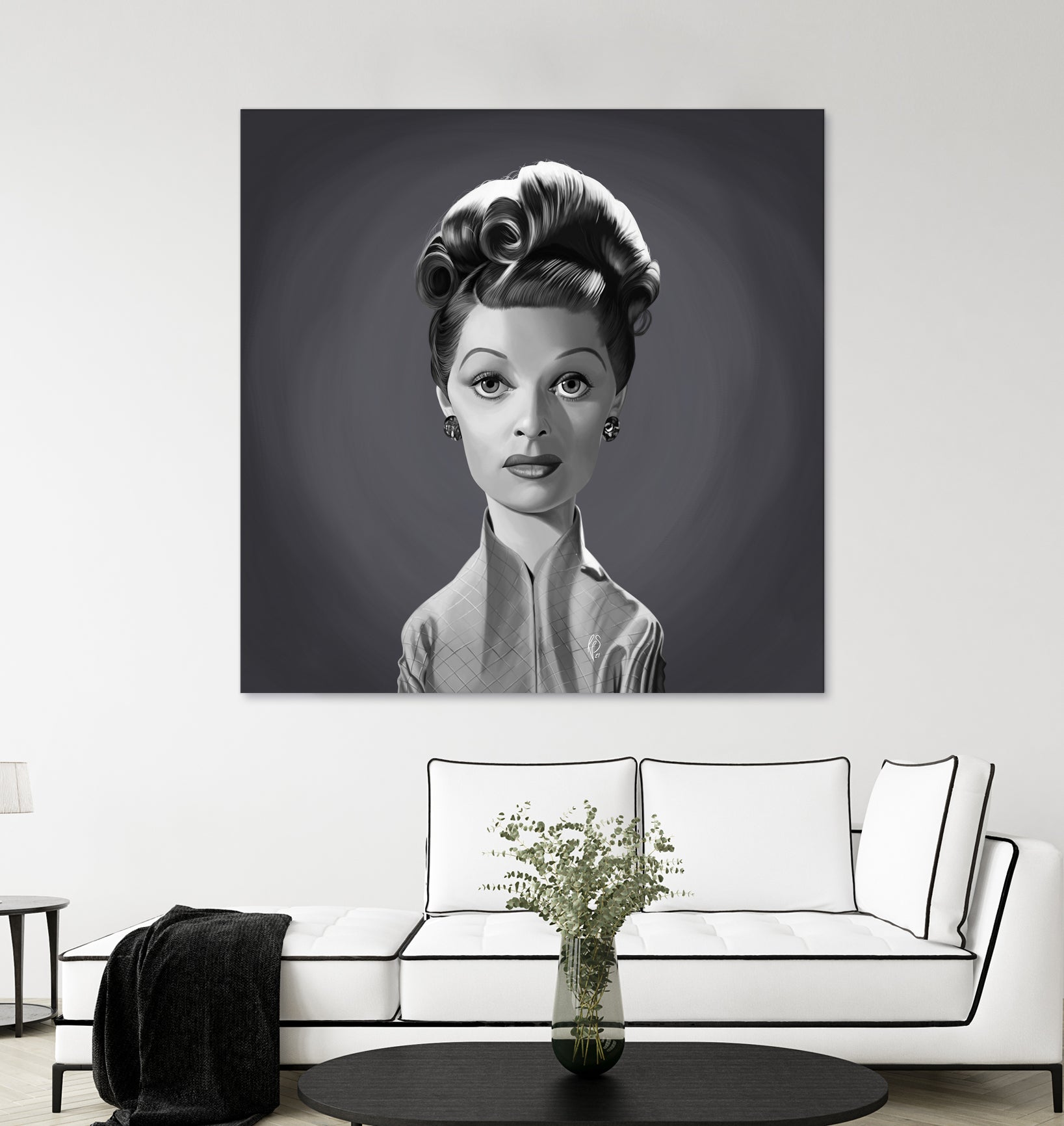 Lucille Ball by Rob Snow on GIANT ART - gray digital painting