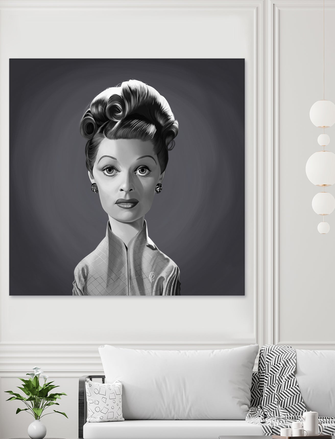 Lucille Ball by Rob Snow on GIANT ART - gray digital painting