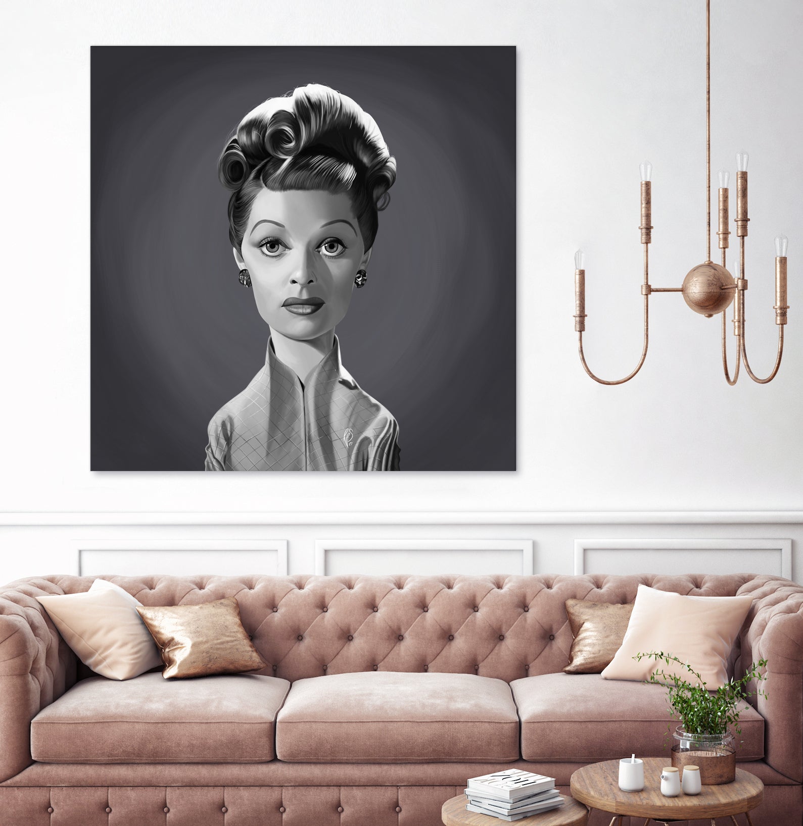 Lucille Ball by Rob Snow on GIANT ART - gray digital painting