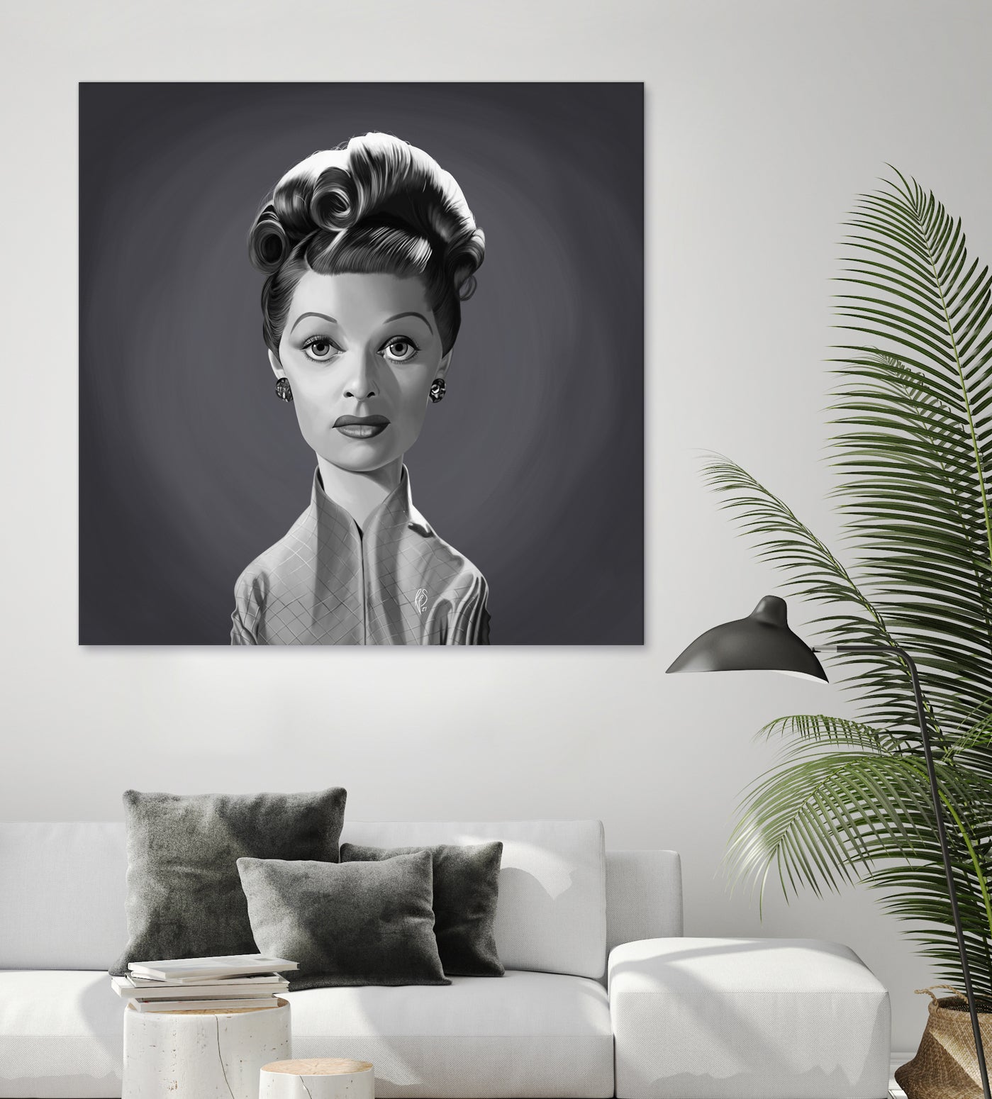 Lucille Ball by Rob Snow on GIANT ART - gray digital painting