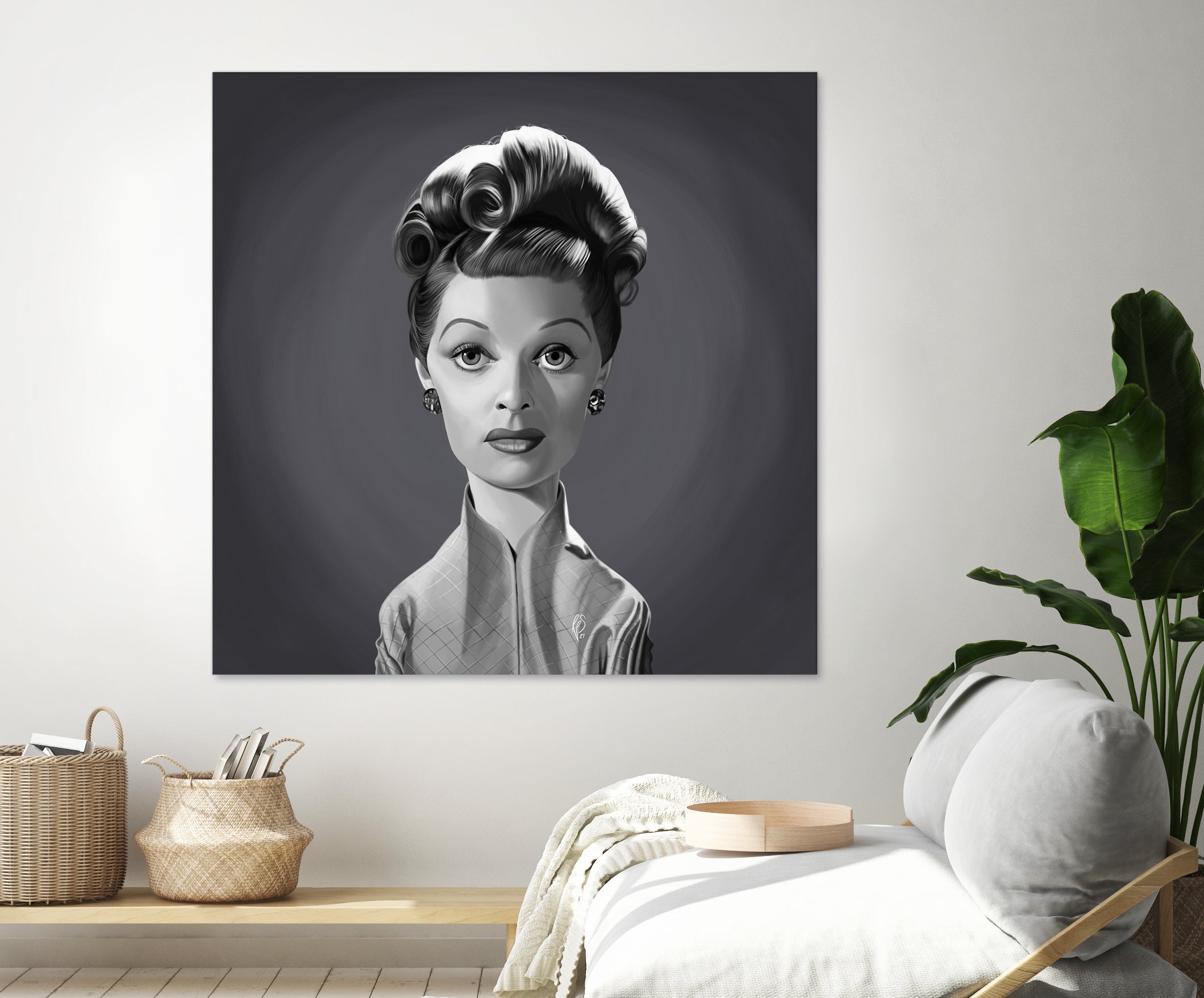 Lucille Ball by Rob Snow on GIANT ART - gray digital painting