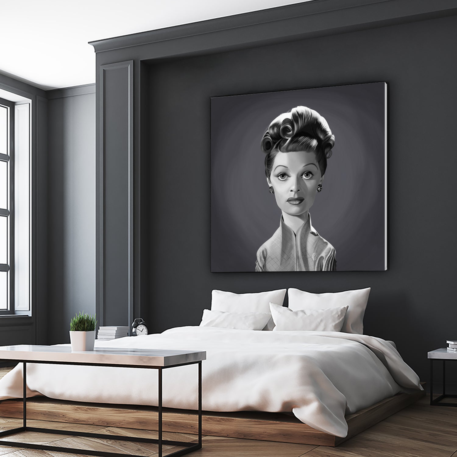 Lucille Ball by Rob Snow on GIANT ART - gray digital painting