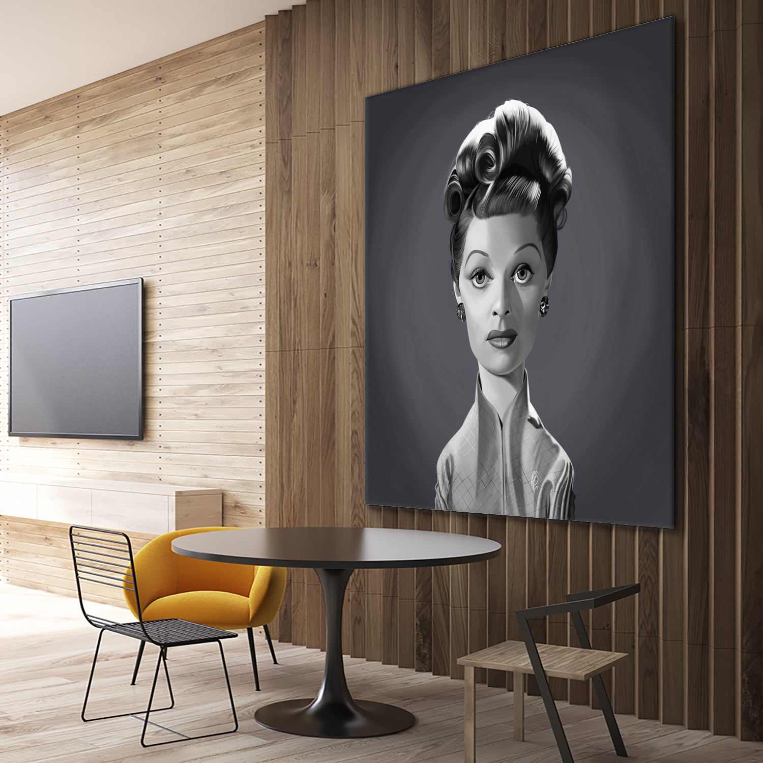 Lucille Ball by Rob Snow on GIANT ART - gray digital painting