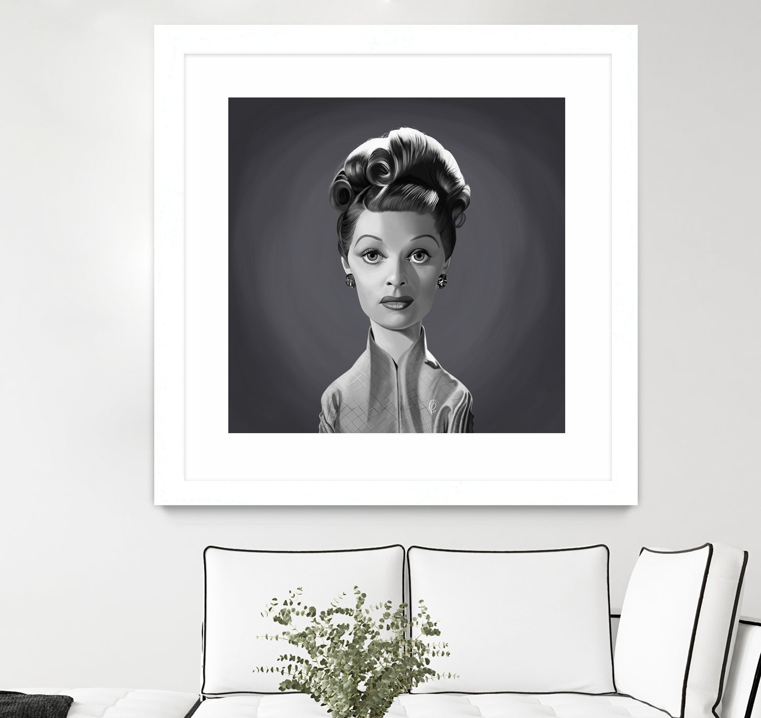 Lucille Ball by Rob Snow on GIANT ART - gray digital painting