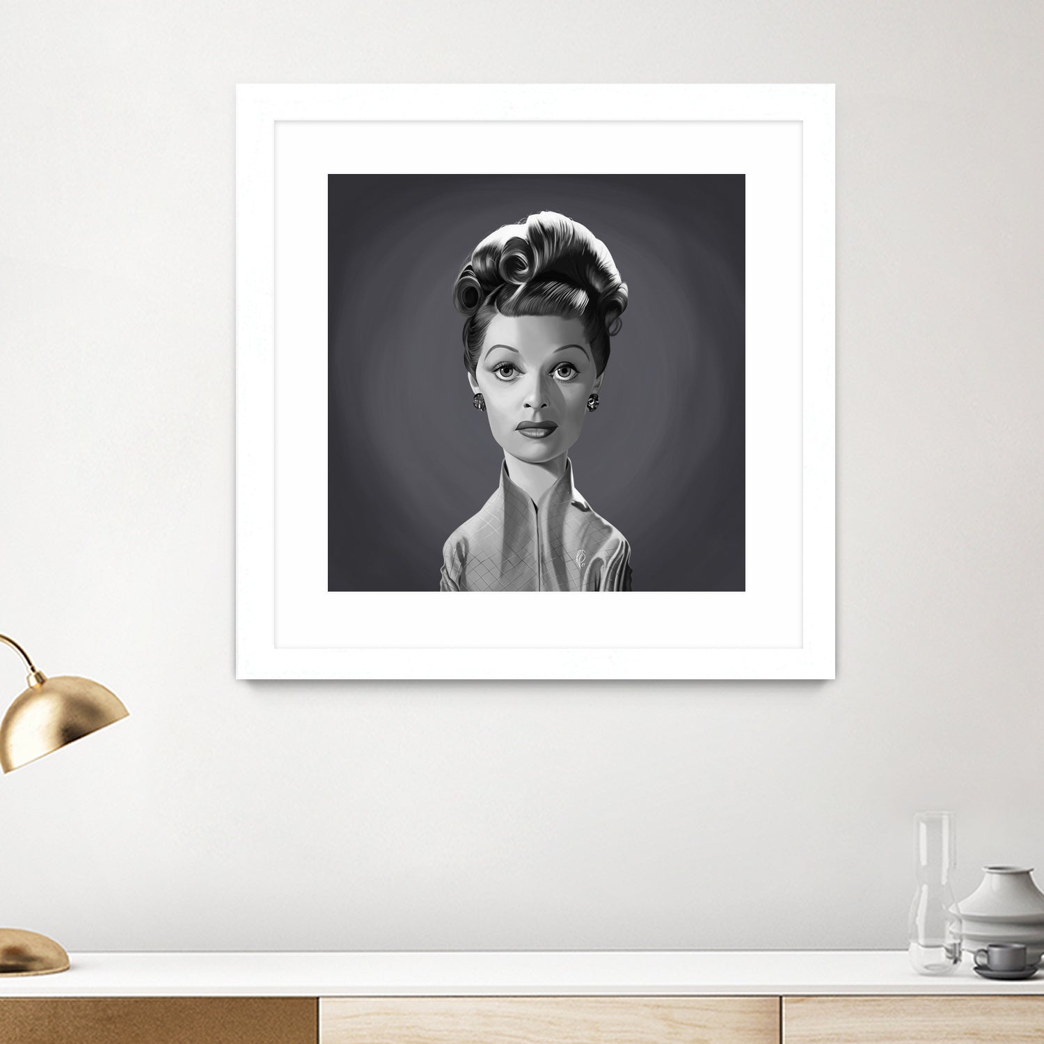 Lucille Ball by Rob Snow on GIANT ART - gray digital painting