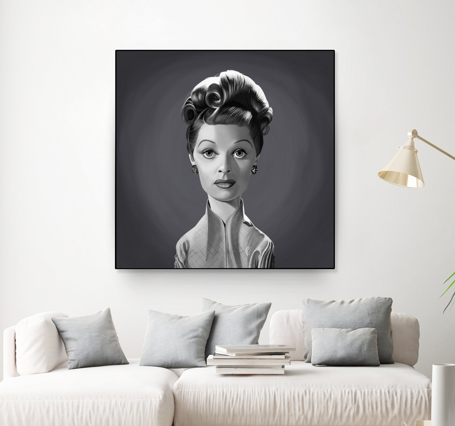 Lucille Ball by Rob Snow on GIANT ART - gray digital painting