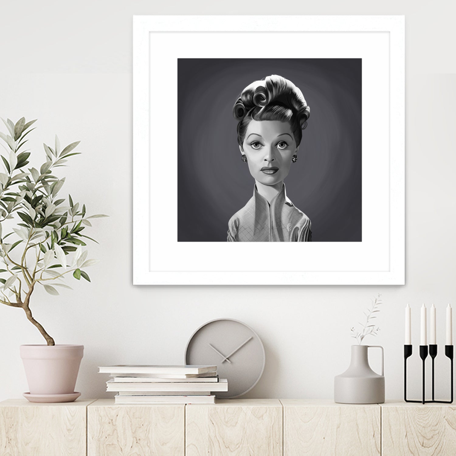 Lucille Ball by Rob Snow on GIANT ART - gray digital painting