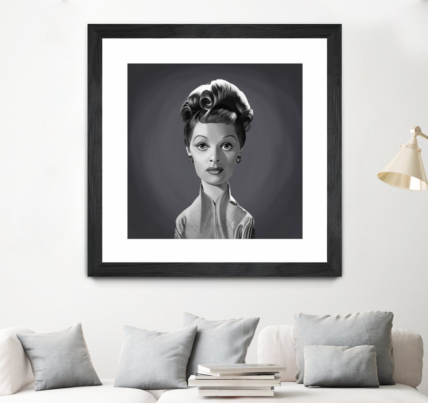 Lucille Ball by Rob Snow on GIANT ART - gray digital painting