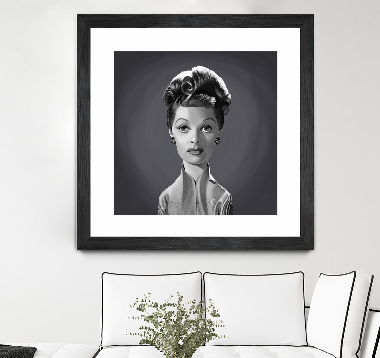 Lucille Ball by Rob Snow on GIANT ART - gray digital painting