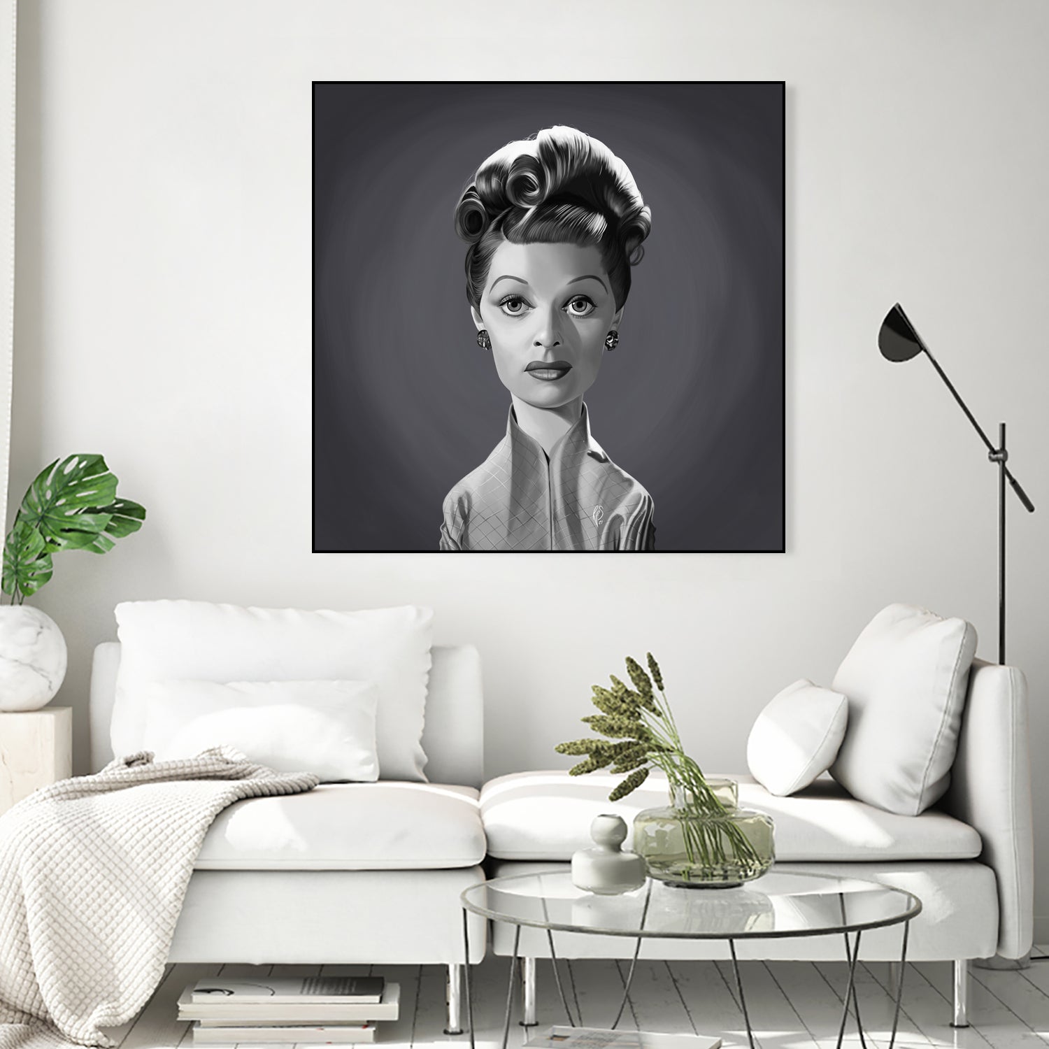 Lucille Ball by Rob Snow on GIANT ART - gray digital painting