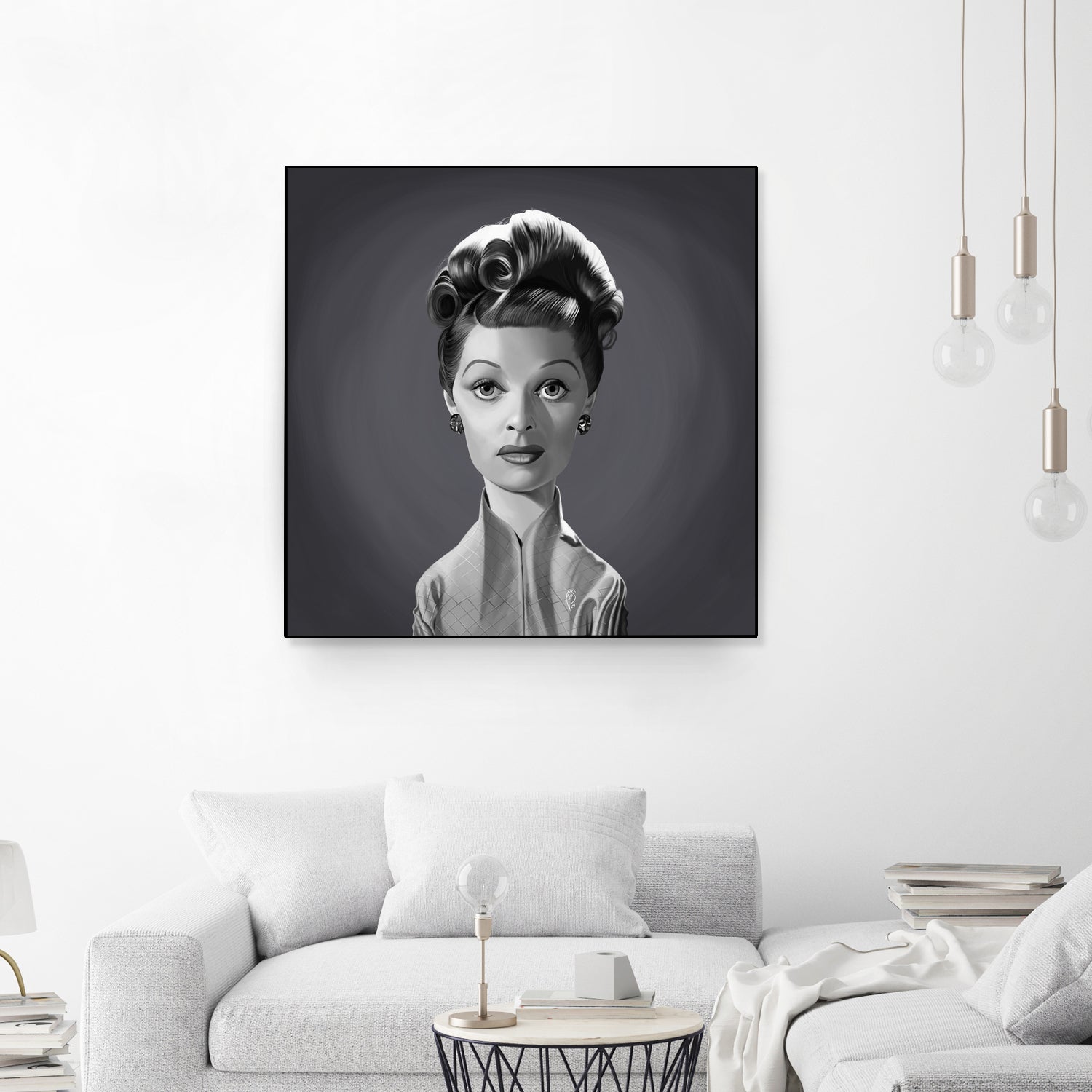 Lucille Ball by Rob Snow on GIANT ART - gray digital painting