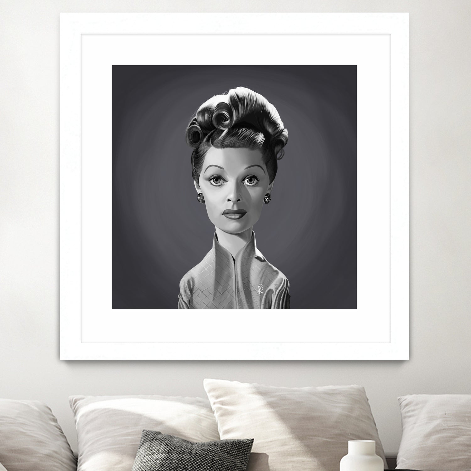 Lucille Ball by Rob Snow on GIANT ART - gray digital painting