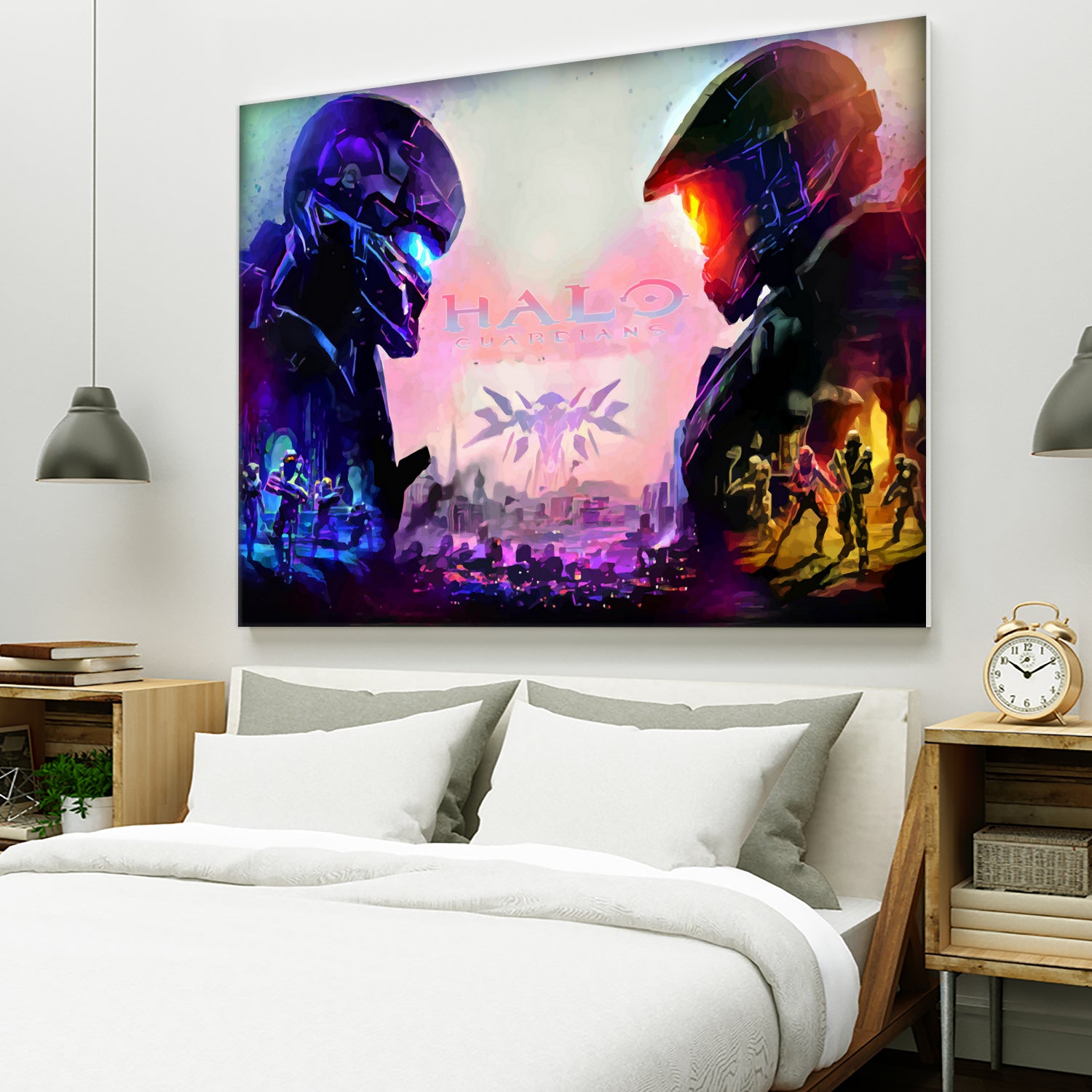 Halo Guardians retro by Christian Velazquez on GIANT ART - pink game design