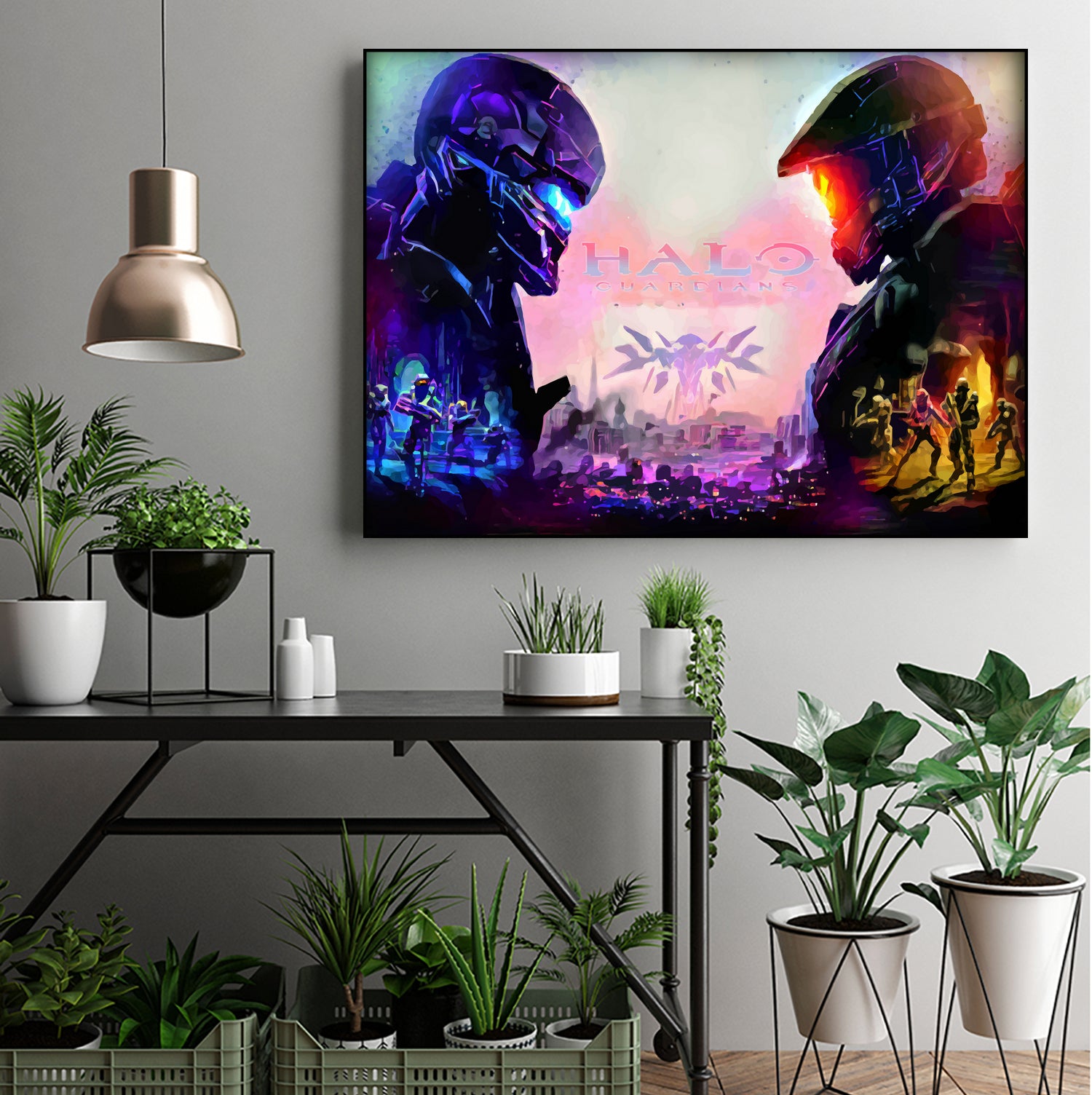 Halo Guardians retro by Christian Velazquez on GIANT ART - pink game design