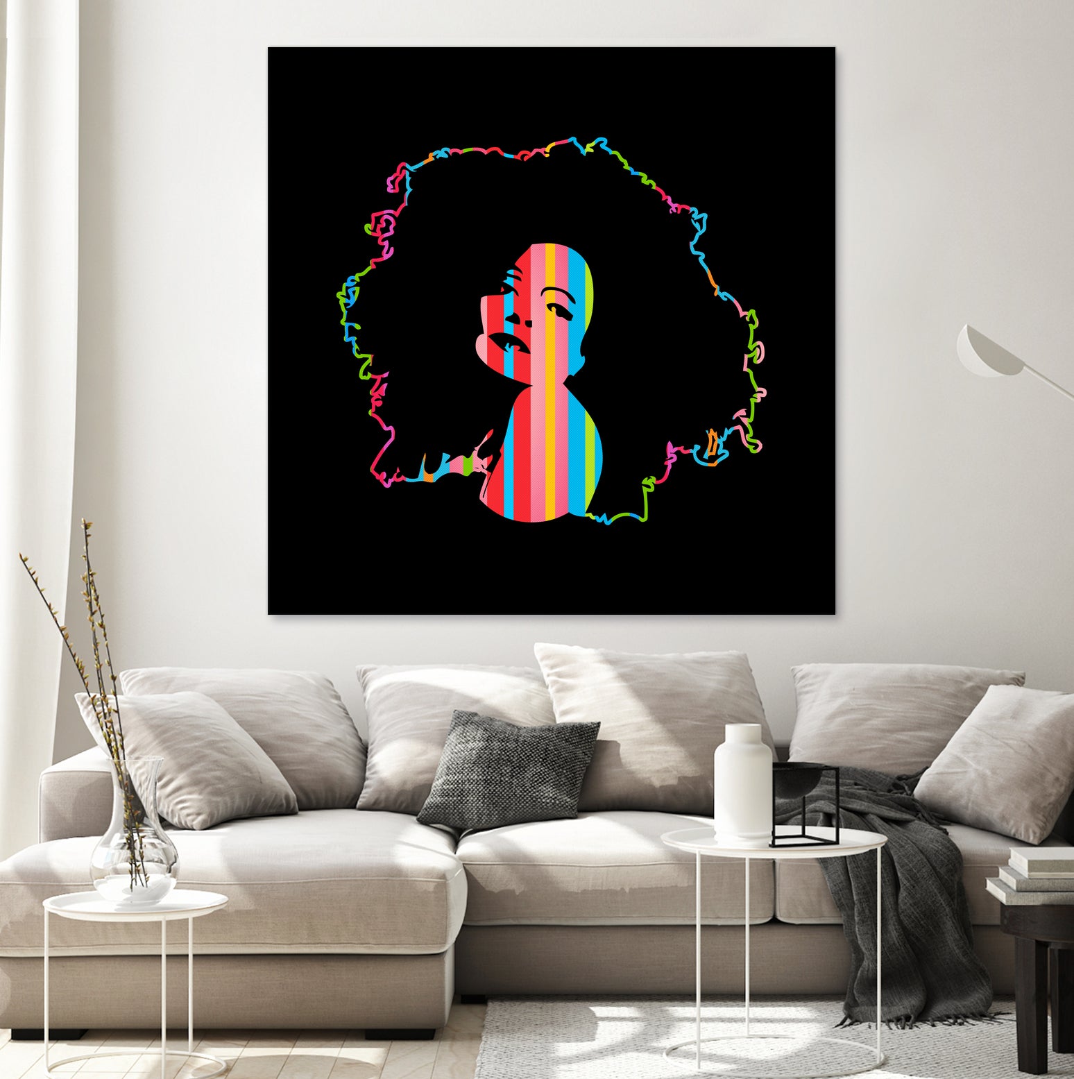 Diana Ross | Pop Art by William Cuccio on GIANT ART - black digital painting