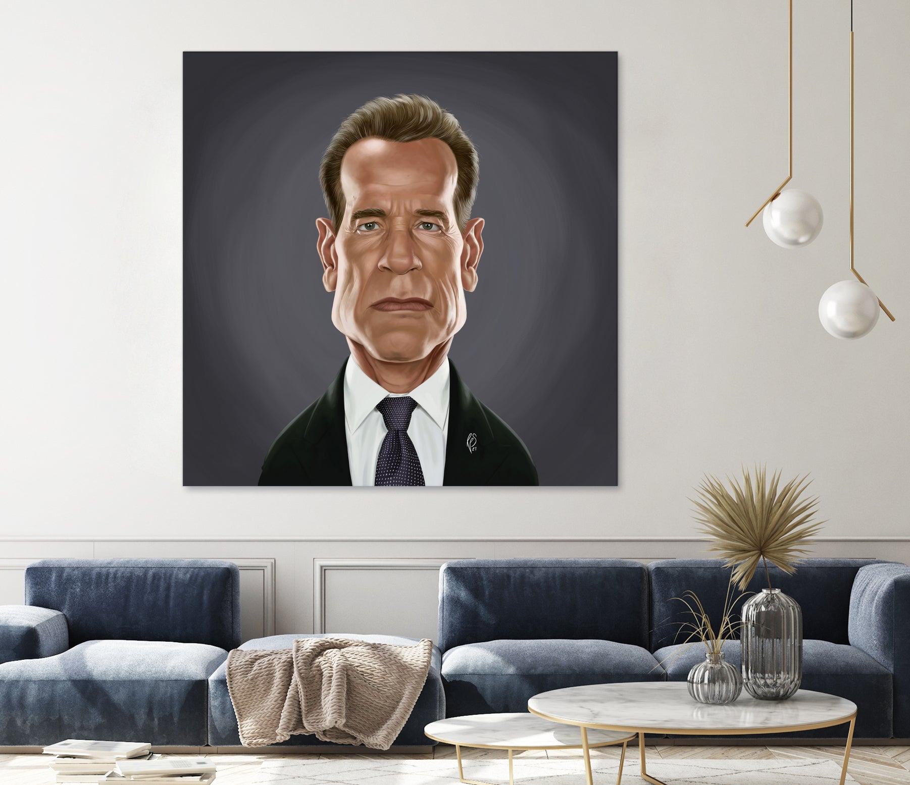 Arnold Schwarzenegger by Rob Snow on GIANT ART - gray digital painting