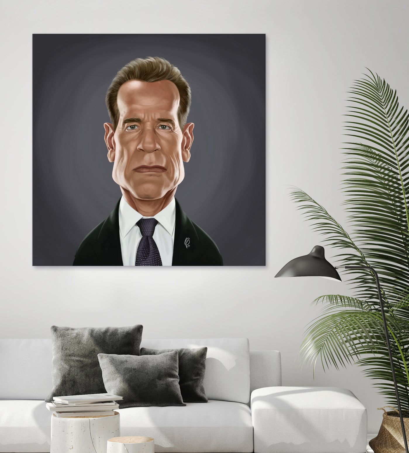 Arnold Schwarzenegger by Rob Snow on GIANT ART - gray digital painting