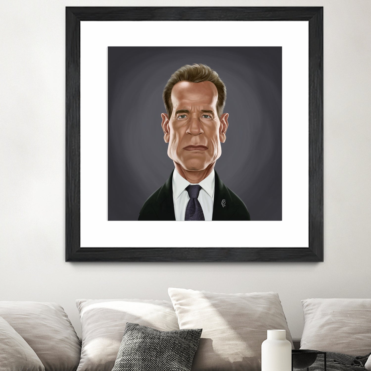 Arnold Schwarzenegger by Rob Snow on GIANT ART - gray digital painting