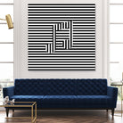 Music Note On Stripes by Georgi Zhelyazkov on GIANT ART - black vector illustration