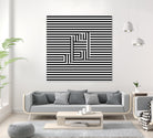 Music Note On Stripes by Georgi Zhelyazkov on GIANT ART - black vector illustration