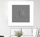 Music Note On Stripes by Georgi Zhelyazkov on GIANT ART - black vector illustration