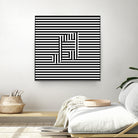 Music Note On Stripes by Georgi Zhelyazkov on GIANT ART - black vector illustration