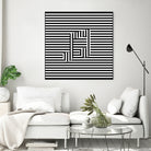 Music Note On Stripes by Georgi Zhelyazkov on GIANT ART - black vector illustration