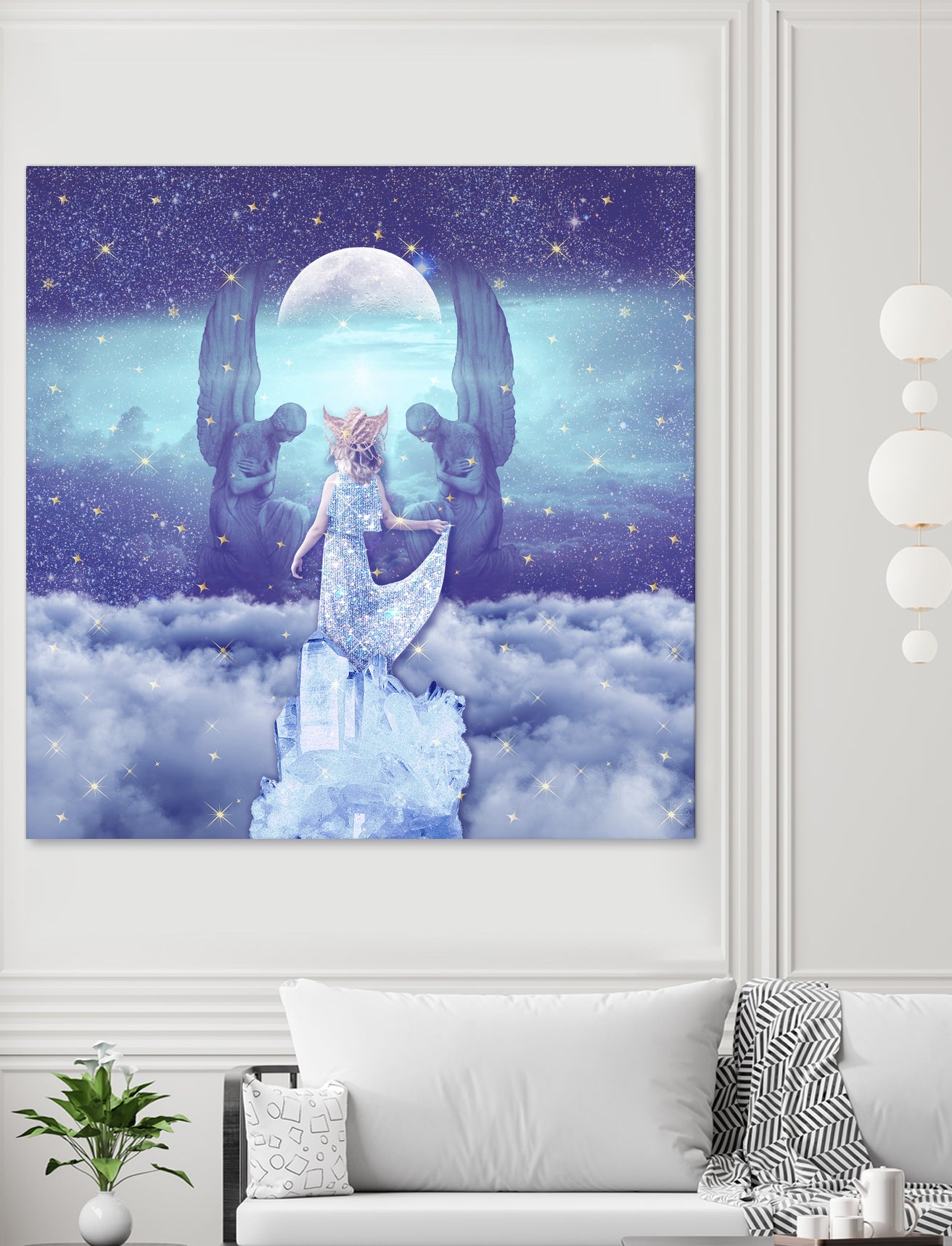 THE HIGH PRIESTESS TAROT CARD by Gloria Sánchez on GIANT ART - blue photo illustration