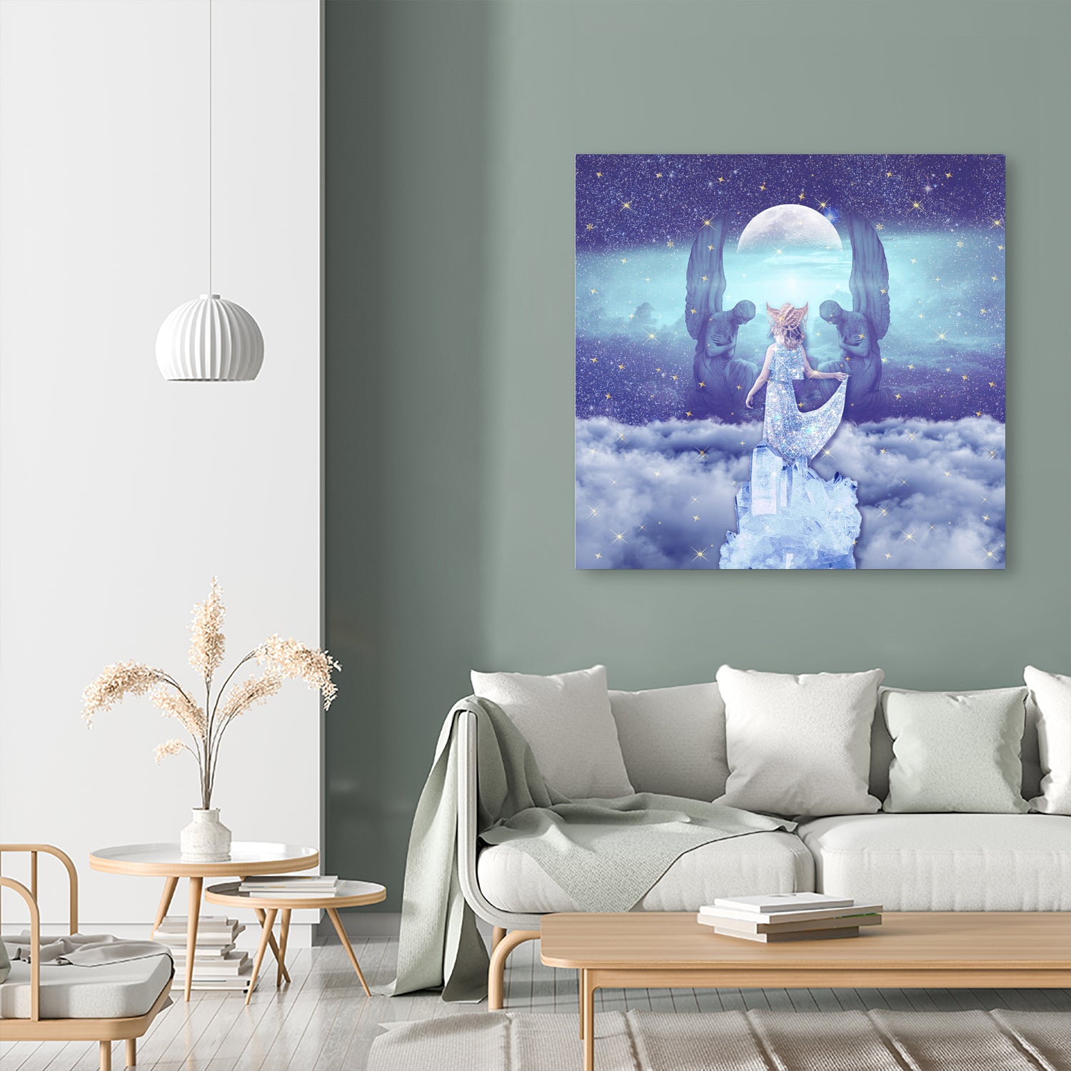 THE HIGH PRIESTESS TAROT CARD by Gloria Sánchez on GIANT ART - blue photo illustration