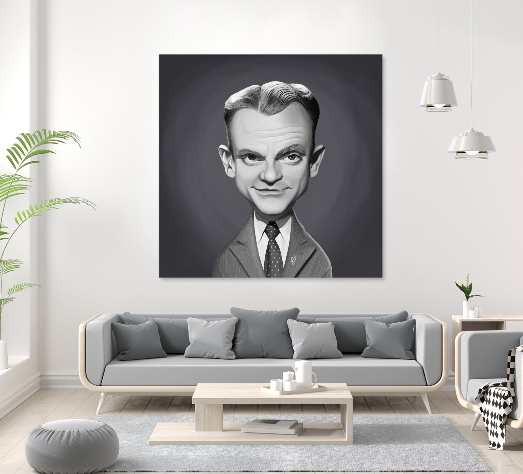 James Cagney by Rob Snow on GIANT ART - gray digital painting