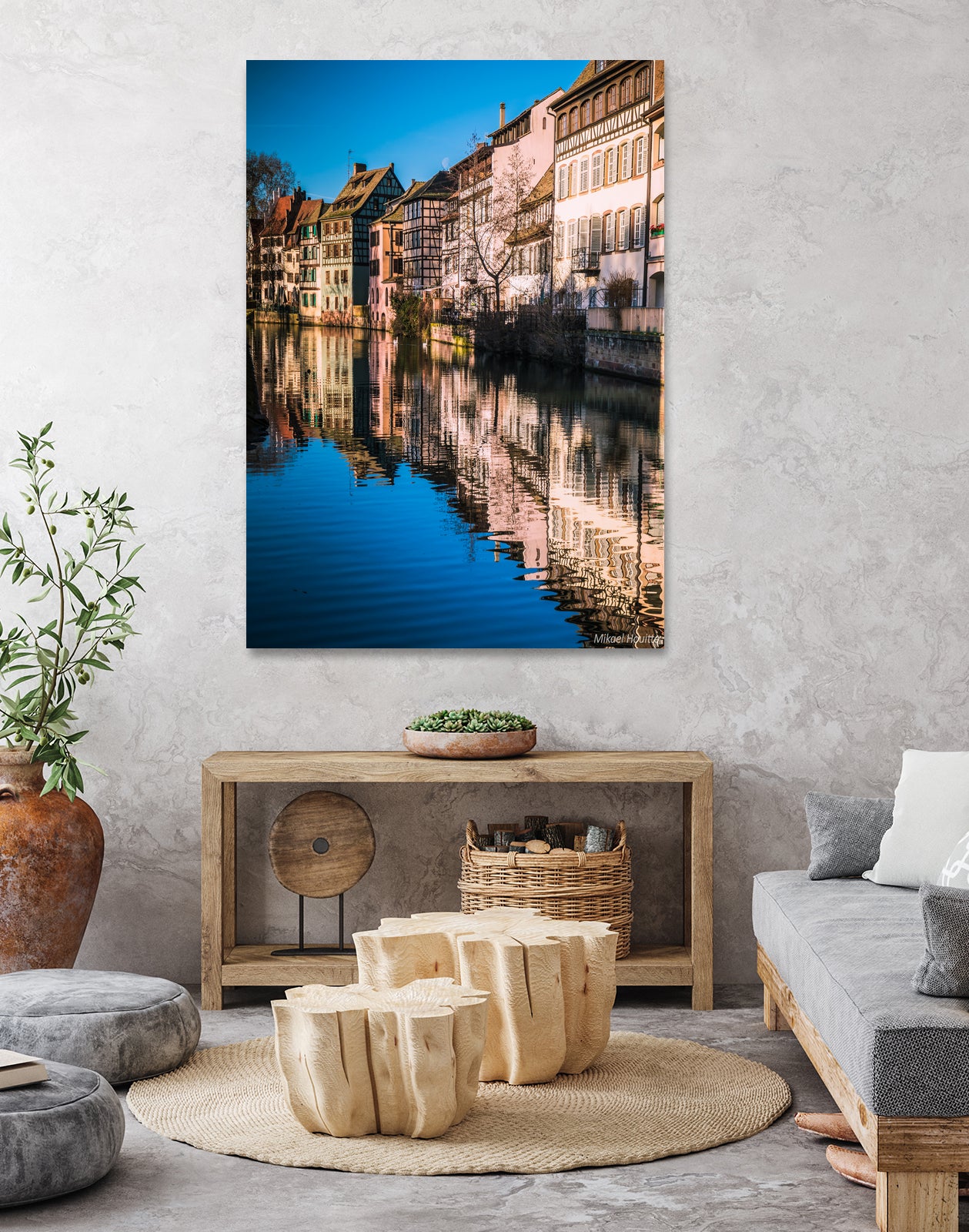 Maisons à colombages - Strasbourg by Mikael HOUITTE on GIANT ART - red photo illustration