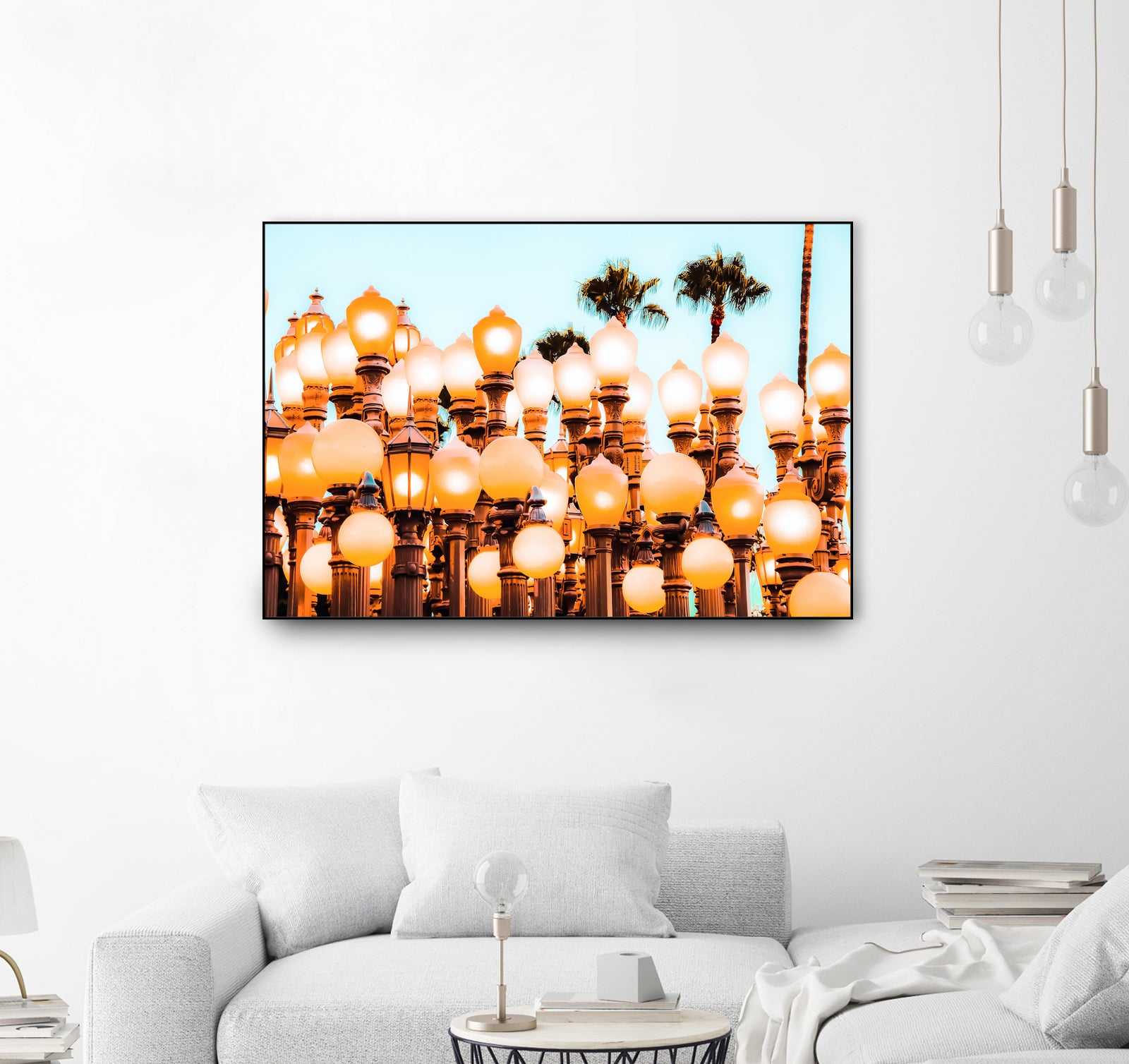 Urban Lights at LACMA art museum, Los Angeles by sutee monchitnukul on GIANT ART - orange photo manipulation