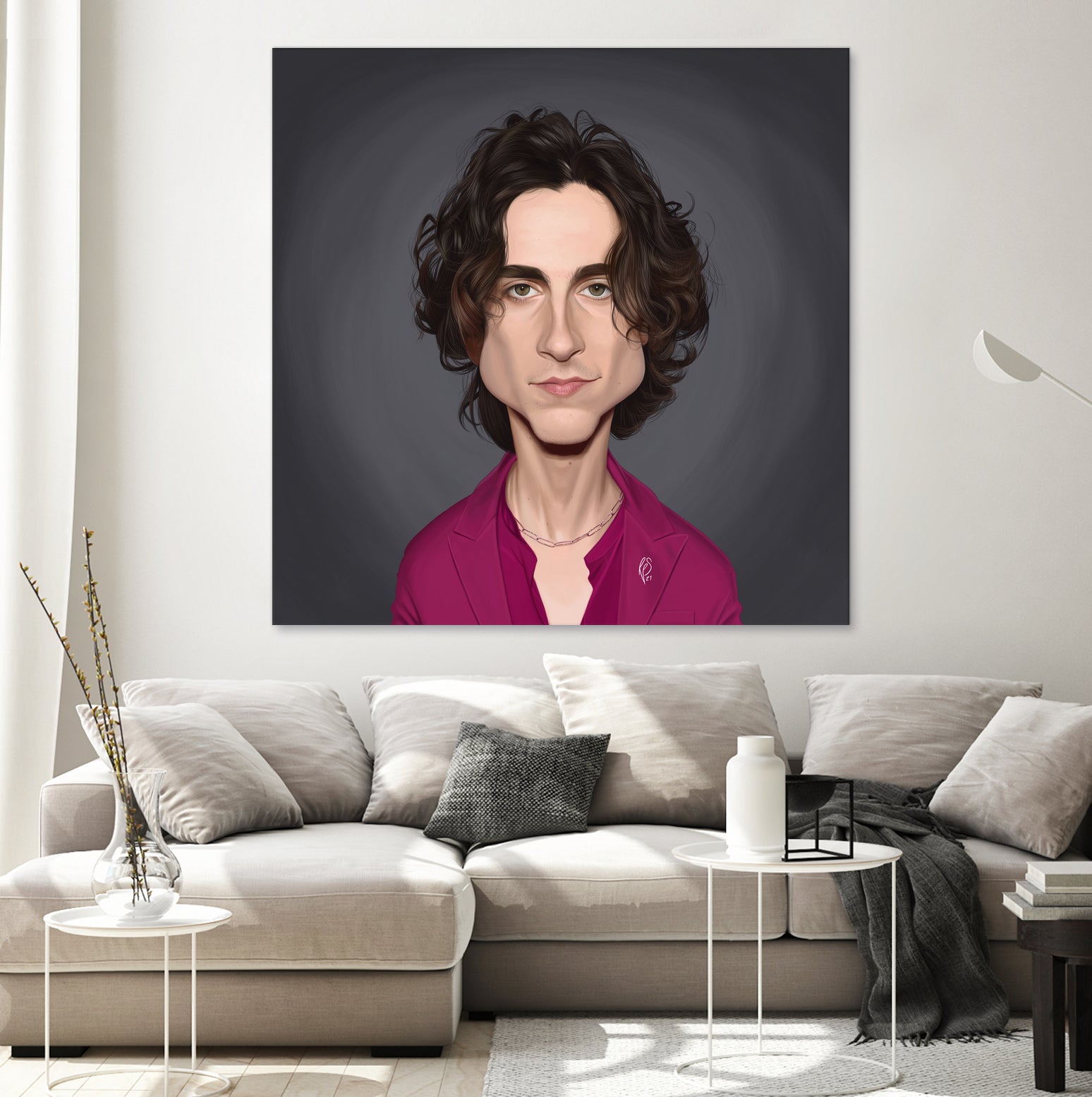 Timothee Chalamet by Rob Snow on GIANT ART - red digital painting