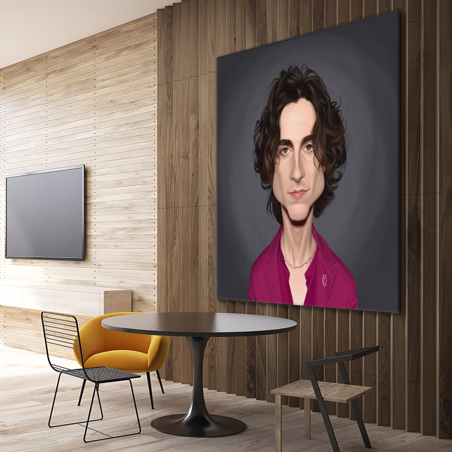 Timothee Chalamet by Rob Snow on GIANT ART - red digital painting