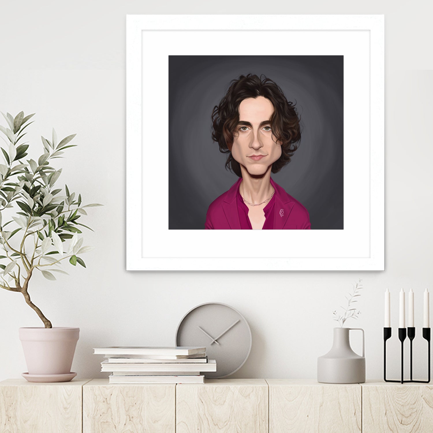 Timothee Chalamet by Rob Snow on GIANT ART - red digital painting