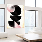 Black pink geometric abstract mama art by Maria Mata on GIANT ART - black digital painting