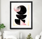 Black pink geometric abstract mama art by Maria Mata on GIANT ART - black digital painting