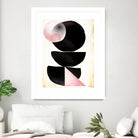 Black pink geometric abstract mama art by Maria Mata on GIANT ART - black digital painting